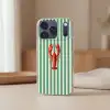 Kreeft - Strepen - Realistisch - Zomers Telefoonhoesje iPhone 17 Pro klein -sfeer2