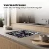 Springen - Paard - Zwart - Wit Inductie beschermer vinyl 3mm middel -sfeer1