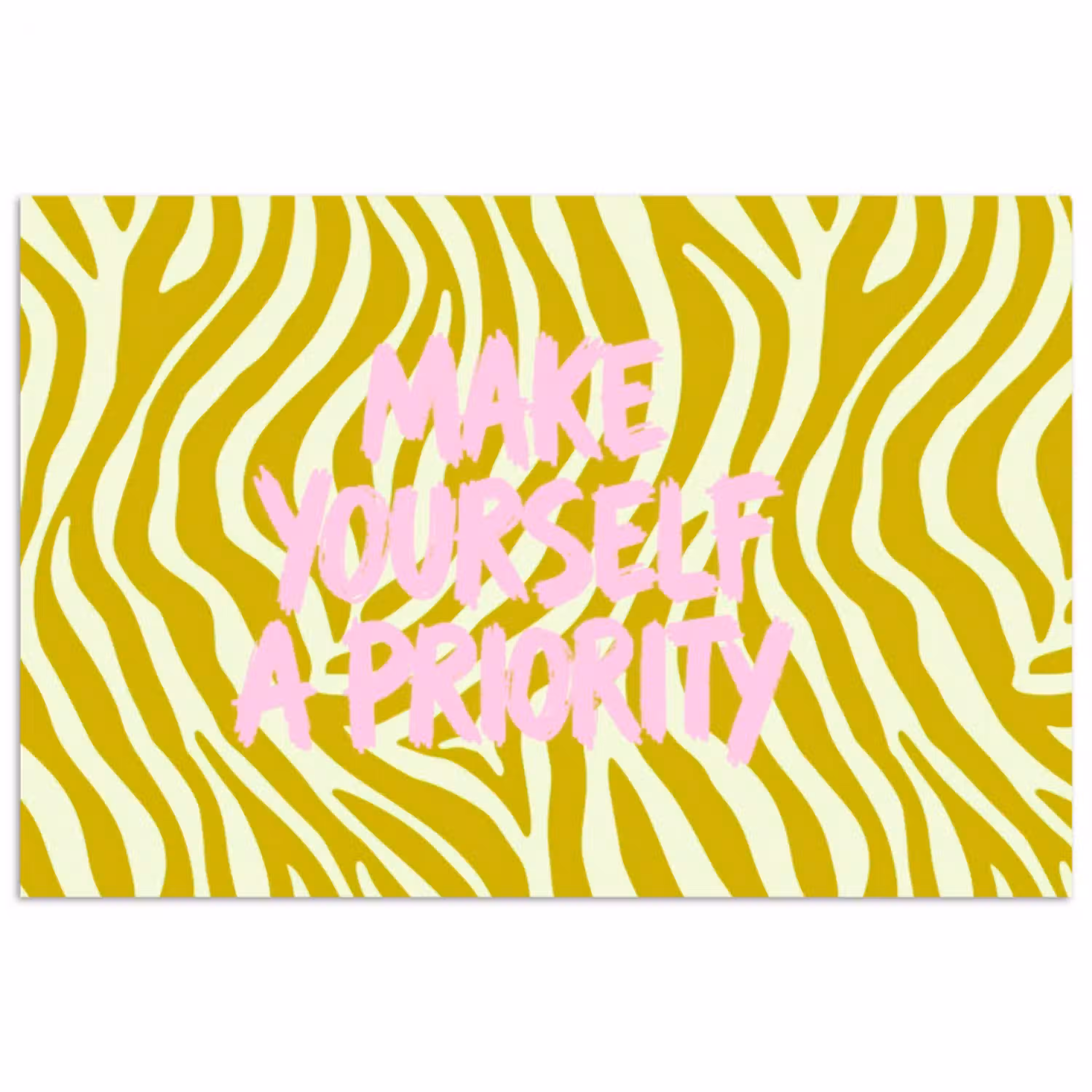 Zebraprint - Priority - Roze poster papier klein -3d