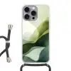 Golven - Abstract - Lichtgroen - Sierlijk Hoesje iPhone 16 Pro Max met koord klein -3d