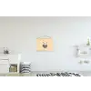 Panda - Beige - Minimalistisch textielposter latten blank klein -kinderkamer