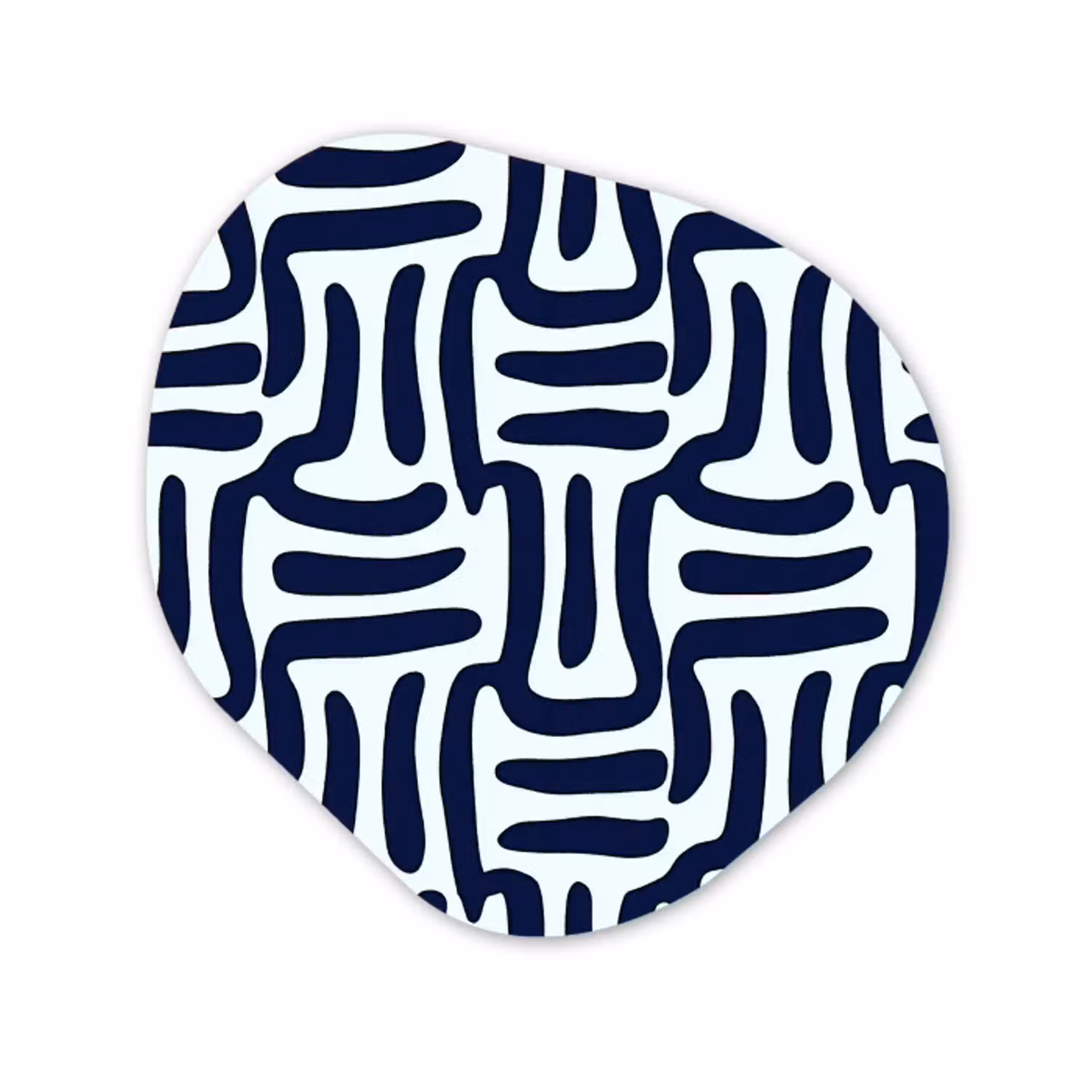 Abstract - Modern - Blauw Wandcirkel Organisch Forex 3mm klein 629 -3d