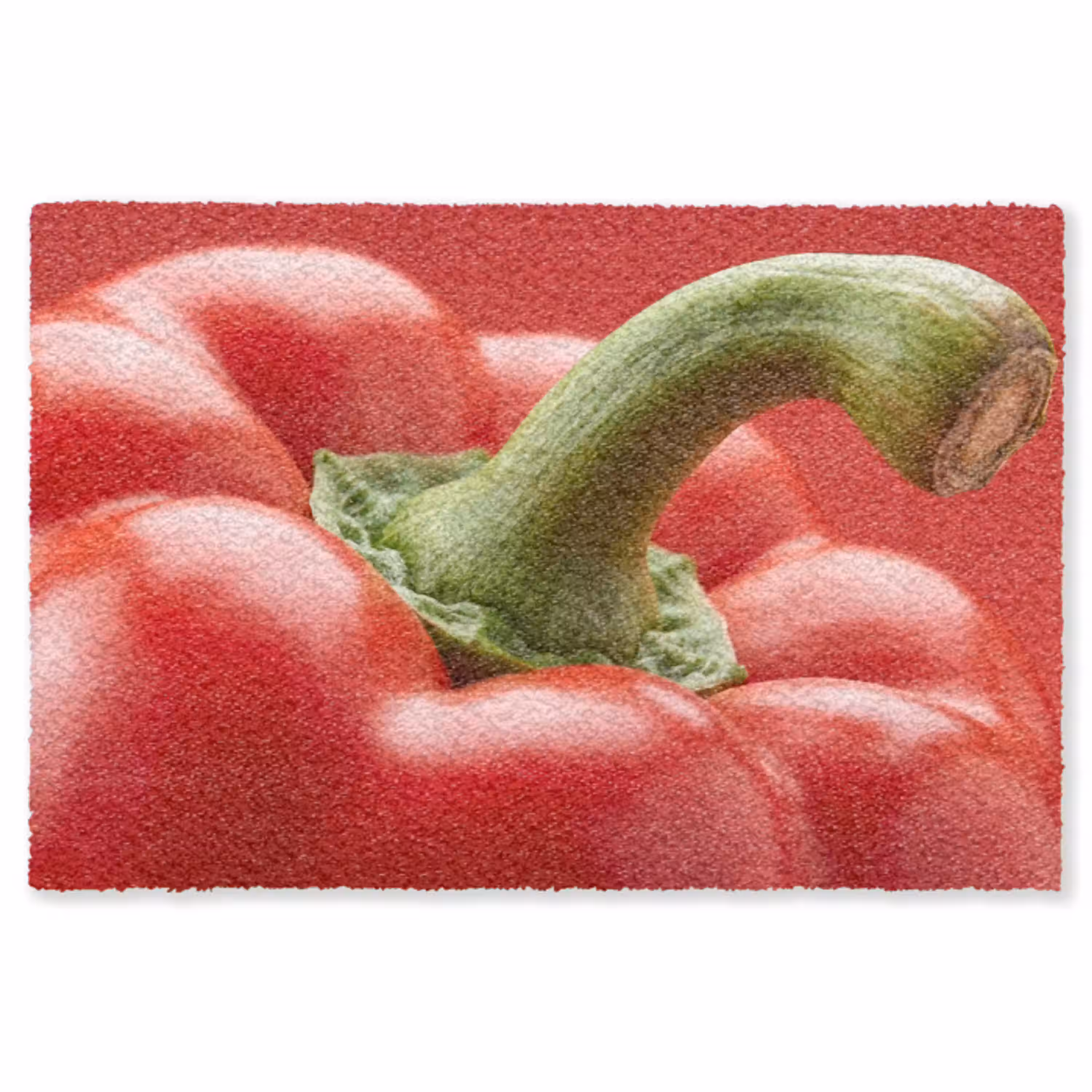 Eten - Paprika - Rood Vloerkleed Rechthoek klein -3d
