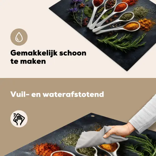 Lepels - Wit - Poeder - Kruiden Inductie beschemer met haakjes klein -ky-schoon-nl