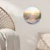 Strand - Zon - Duin - Gras - Zand - Horizon Wandcirkel kunststof plaat 5mm dik klein -sfeer5