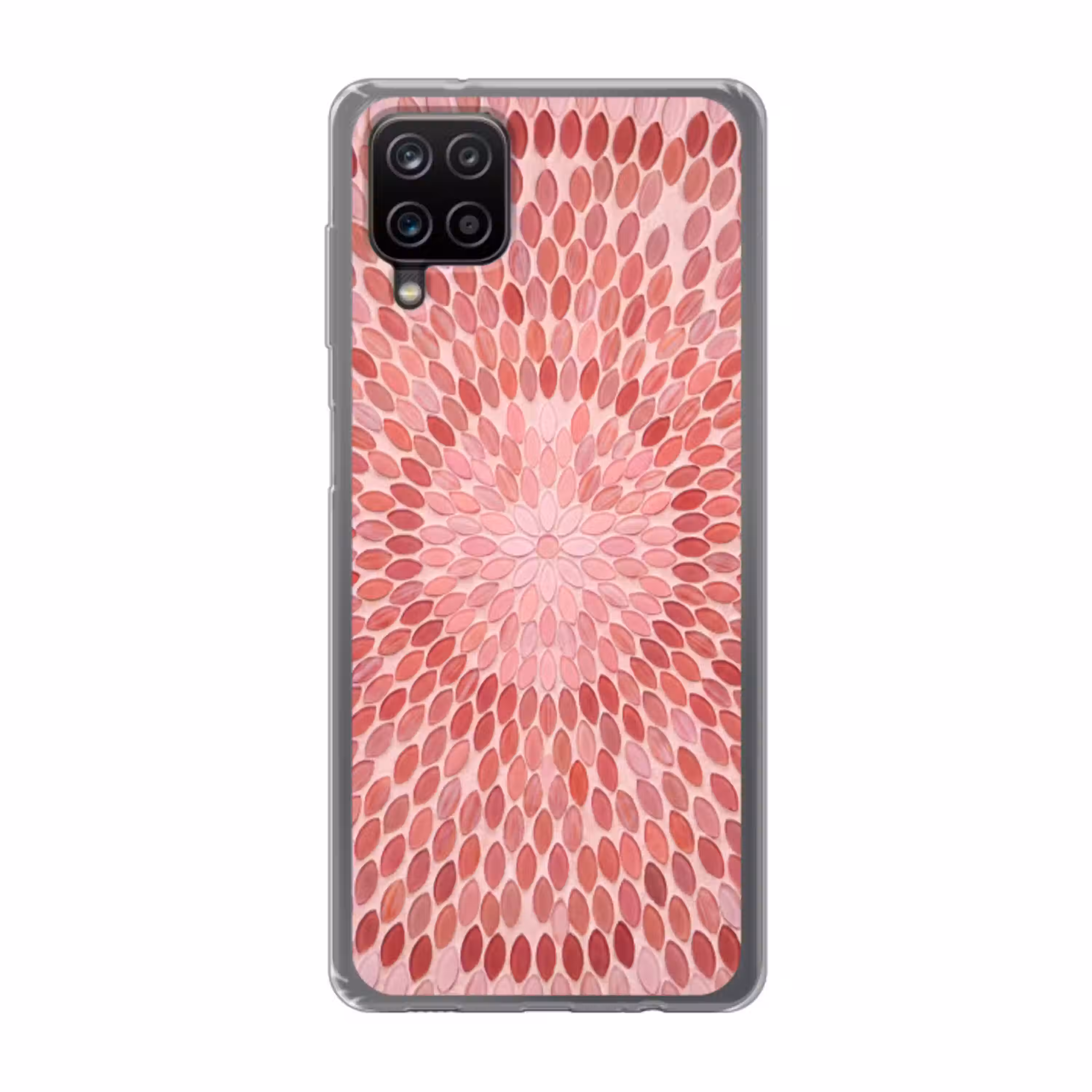 Patroon - Mozaïek - Ovaal - Abstract - Roze Telefoonhoesje Samsung Galaxy A12 klein -3d