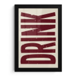Rood - Vintage - Decoratie - Japandi fotolijst zwart zonder passe partout klein -3d
