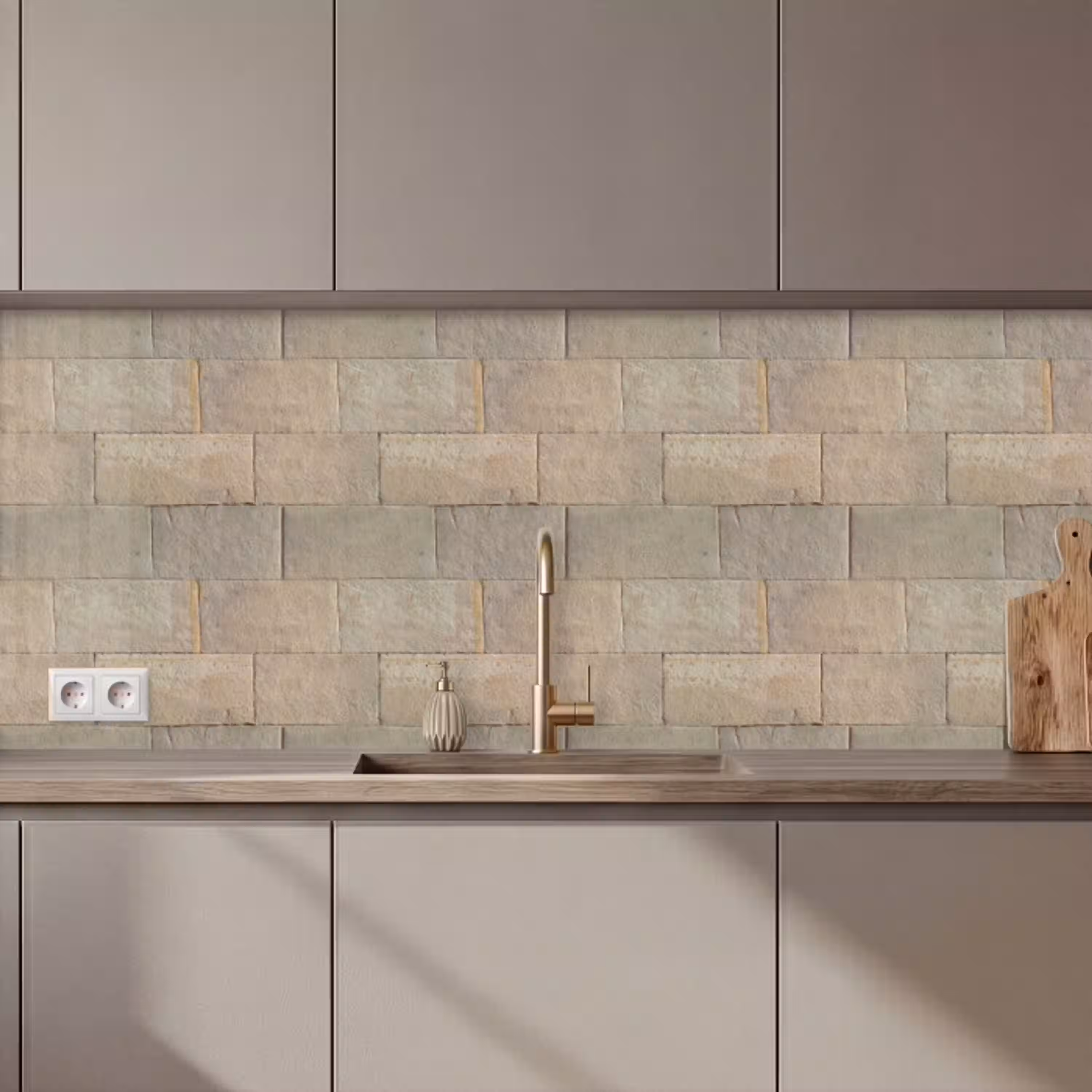 Hardstenen - Zandsteen - Geel keuken achterwand 2 middel 871 zz_3dshopping