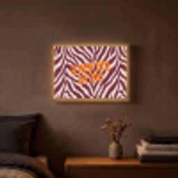 New era - Bordeaux - Zebraprint Light Box met batterij (Wandlamp) middel -sfeer4