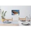Kerstman - Rendier - Kerst - Sneeuw Muursticker klein -eettafel