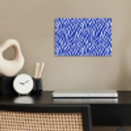 Zebra - Patroon - Kobalt - Blauw poster papier klein 62 -sfeer1
