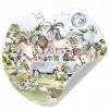Jungle - Bus - Dieren - Kinderen - Planten Wandcirkel behangsticker klein -3d