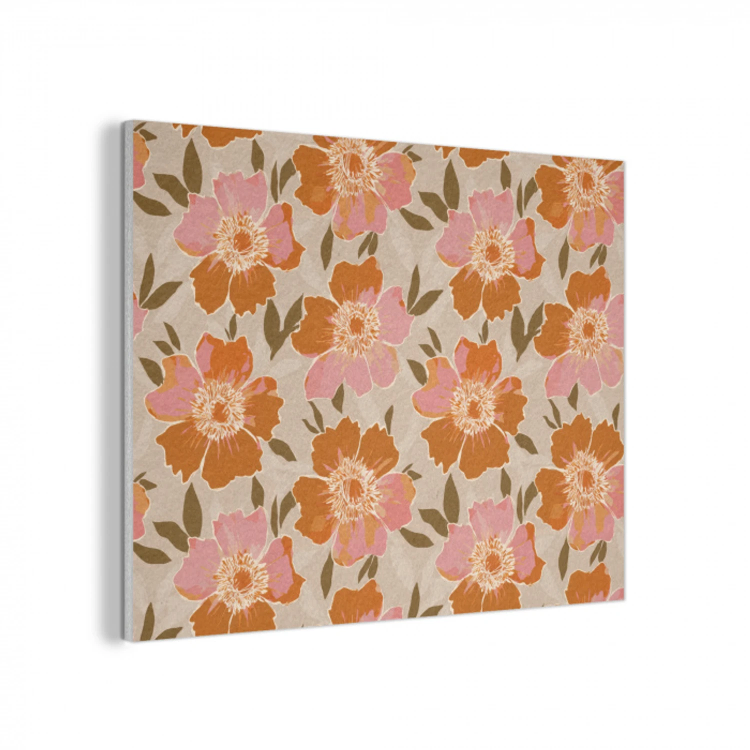 Bloemen - Motief - Retro PET vilt klein 837 -3d