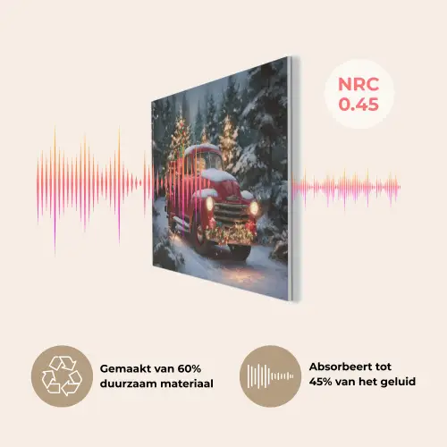 Kersttruck - Sneeuwbos - Rood PET vilt klein -USP_NL