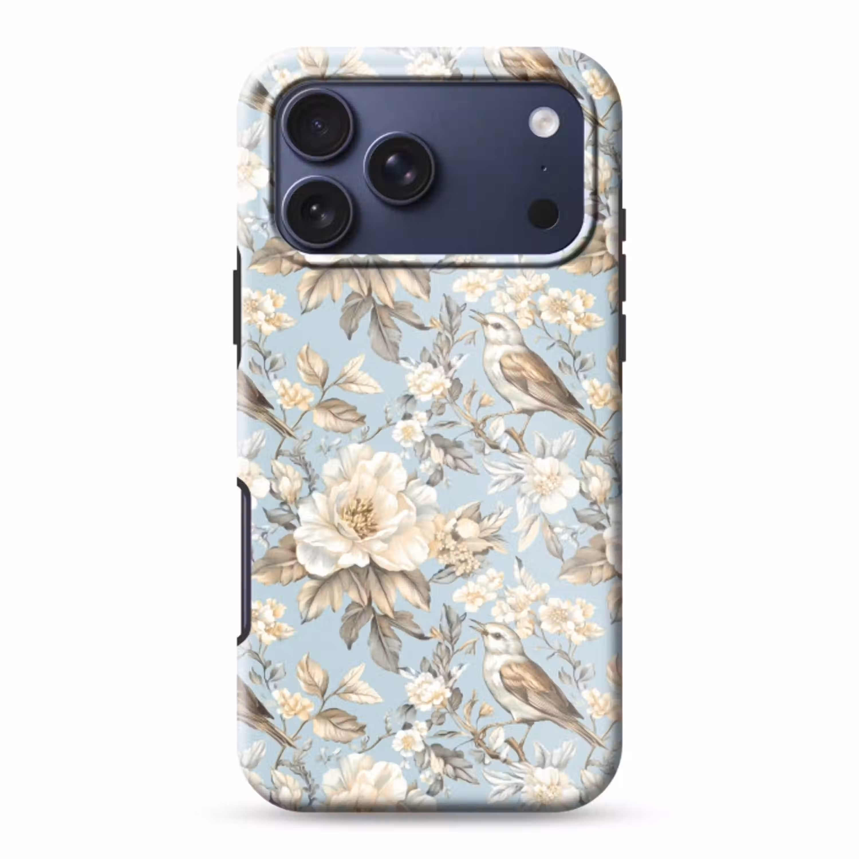Botanisch - Zangvogel - Blauw Toughcase MagSafe Apple iPhone 17 Pro Max klein 1019 -3d