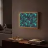 Turquoise - Bliksem  - Wolken Light Box met batterij (Wandlamp) middel 907 -sfeer1