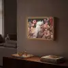 Kaketoe - Dier - Natuur - Botanisch - Bloemen - Roze Light Box met batterij (Wandlamp) middel -sfeer1