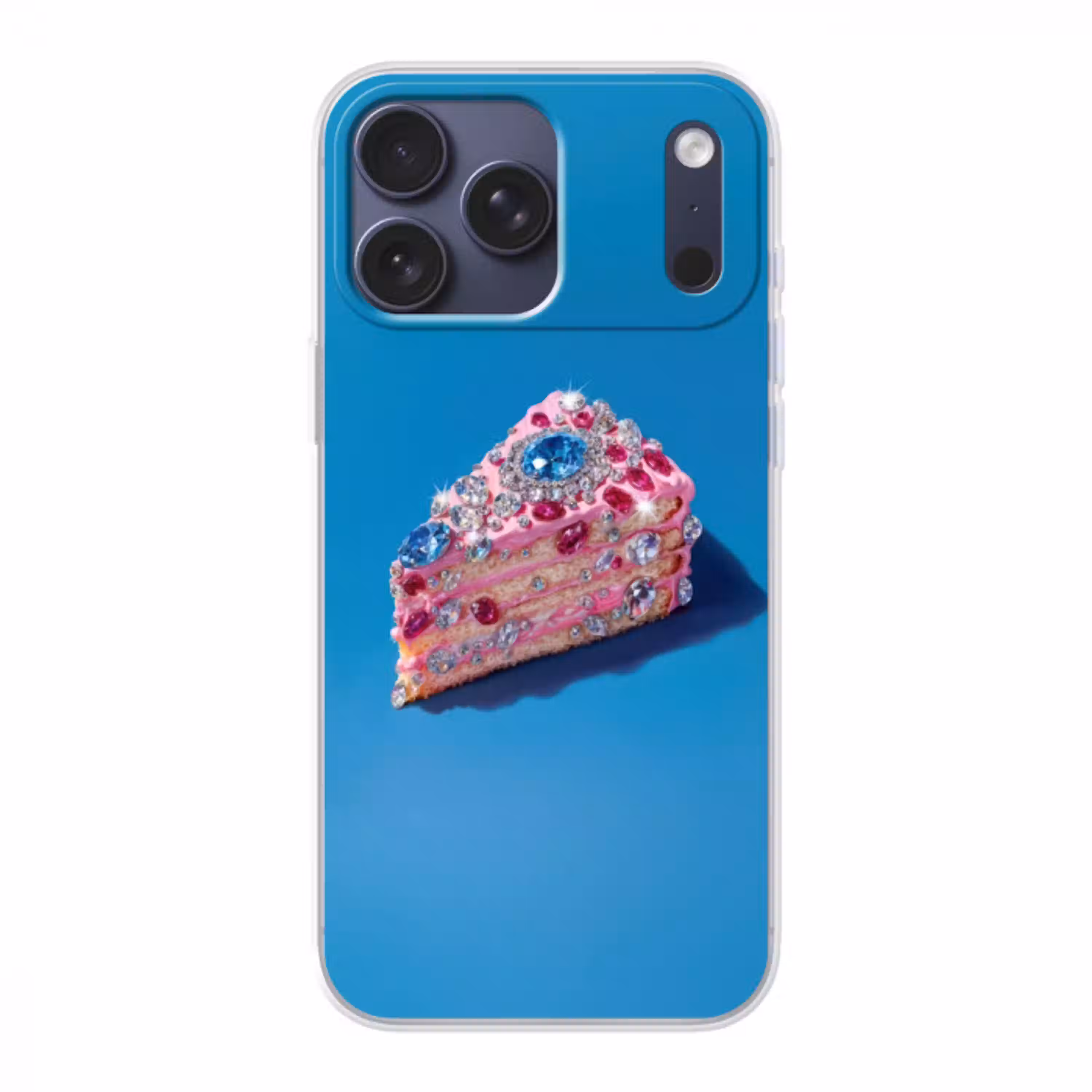 Taart - Edelstenen - Glitters - Roze Telefoonhoesje iPhone 17 Pro Max klein -3d