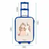 Prinses en een eenhoorn in pastel kleuren Kinderkoffer - Blauw klein -productfoto_formaten