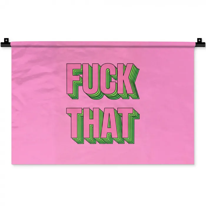 Tekst - Bold - Roze Wandkleed katoen klein -zz3d