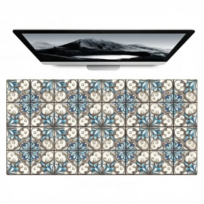 Barok - Tegel - Kleurrijk Muismat XXL klein 681 -zzz3d
