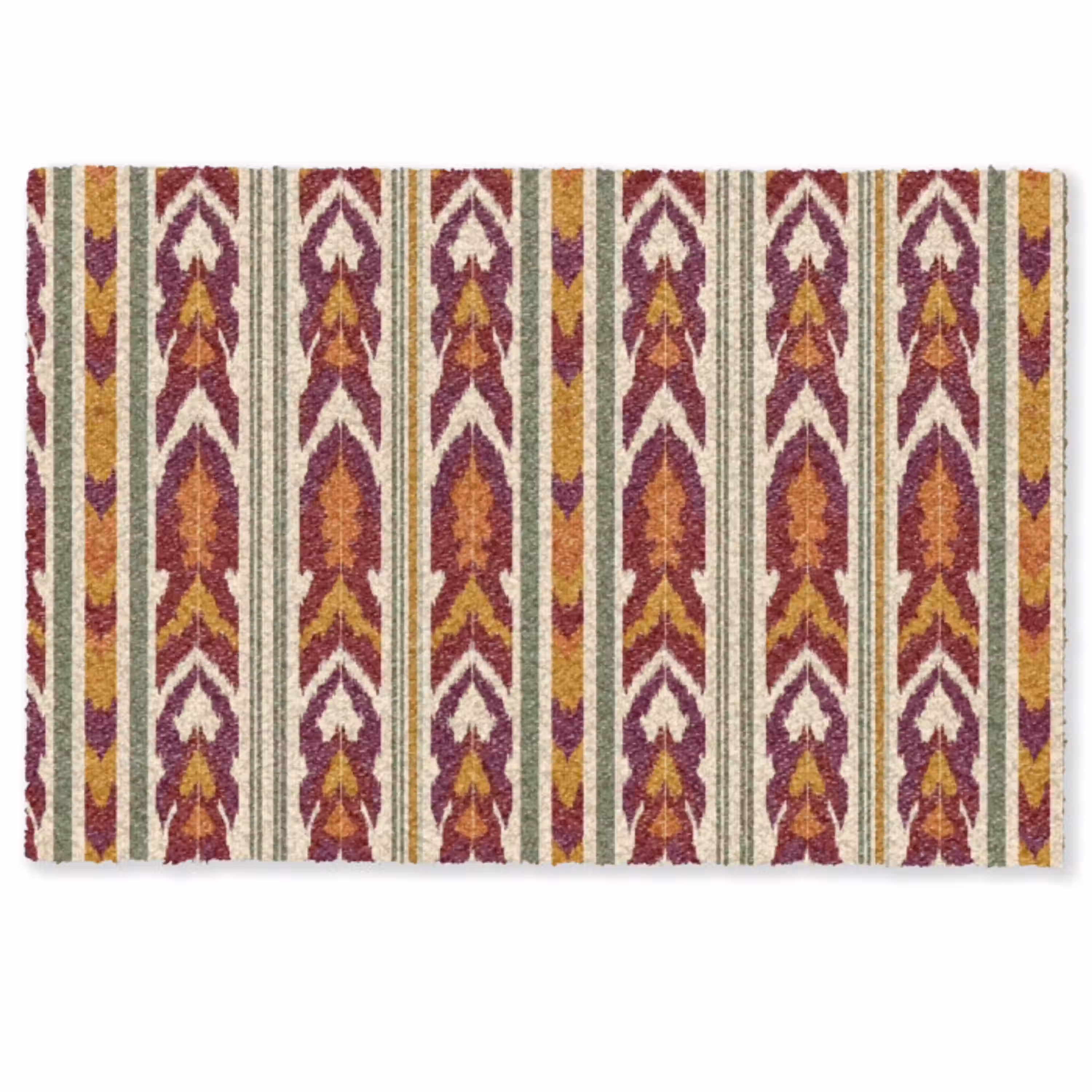 Ikat - Bordeauxrood - Etnisch - Patroon Deurmat klein 898 -zkaufland3d