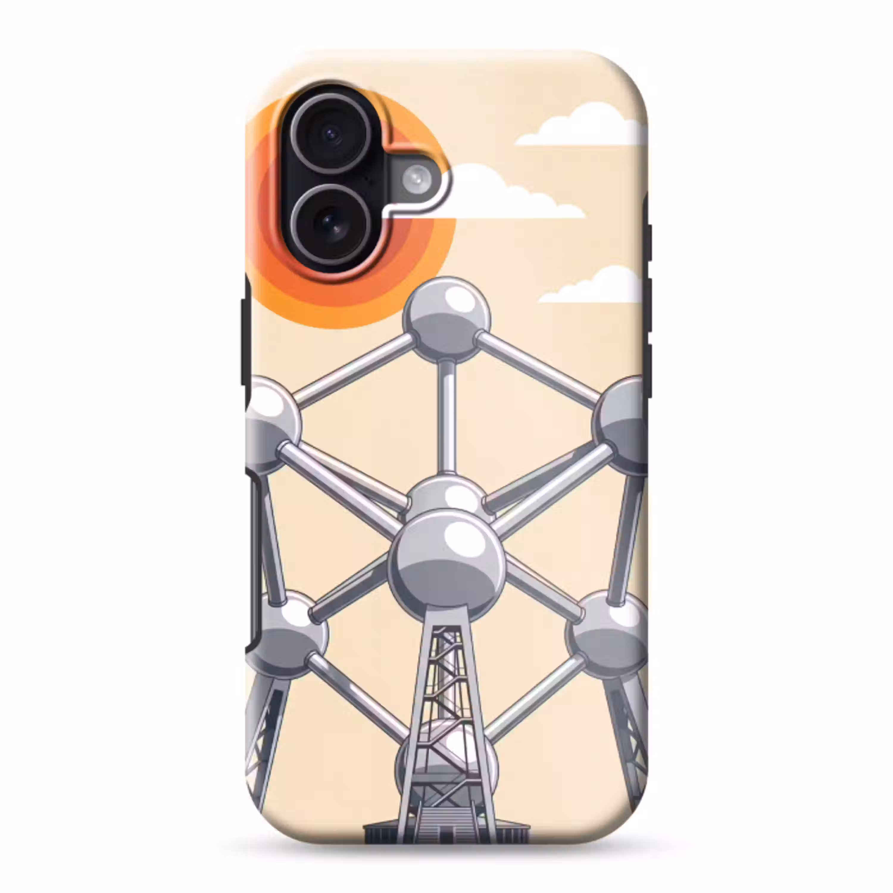 Architectuur - Geometrie - Stad - Modern - Grijs Toughcase MagSafe Apple iPhone 17 klein -3d
