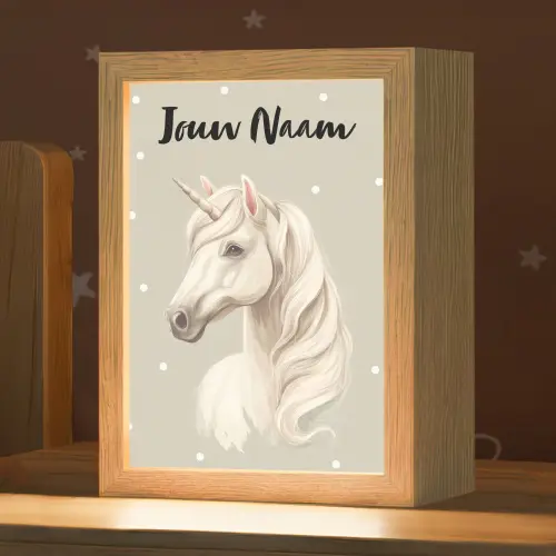 Eenhoorn - Manen - Stippen - Golven Light Box met kabel (Kinderlampje) klein -zzz_3d_website