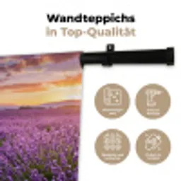 Lavendel - Veld - Natuur - Paars Wandkleed katoen klein -tsfeer2_DE