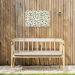 Bladeren - Bessen - Roze Tuinposter op houten frame 2 cm dik klein 845 -sfeer4