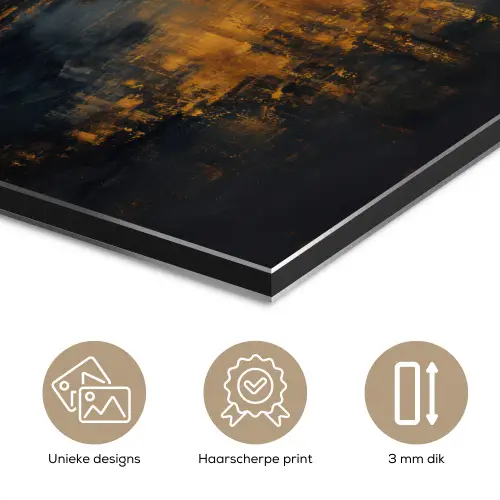 Gouden Reflectie op Water aluminium wit klein -closeup_NL