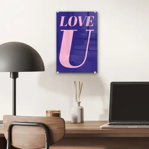 Love - Blauw - Valentijn plexiglas 5mm klein -sfeer6