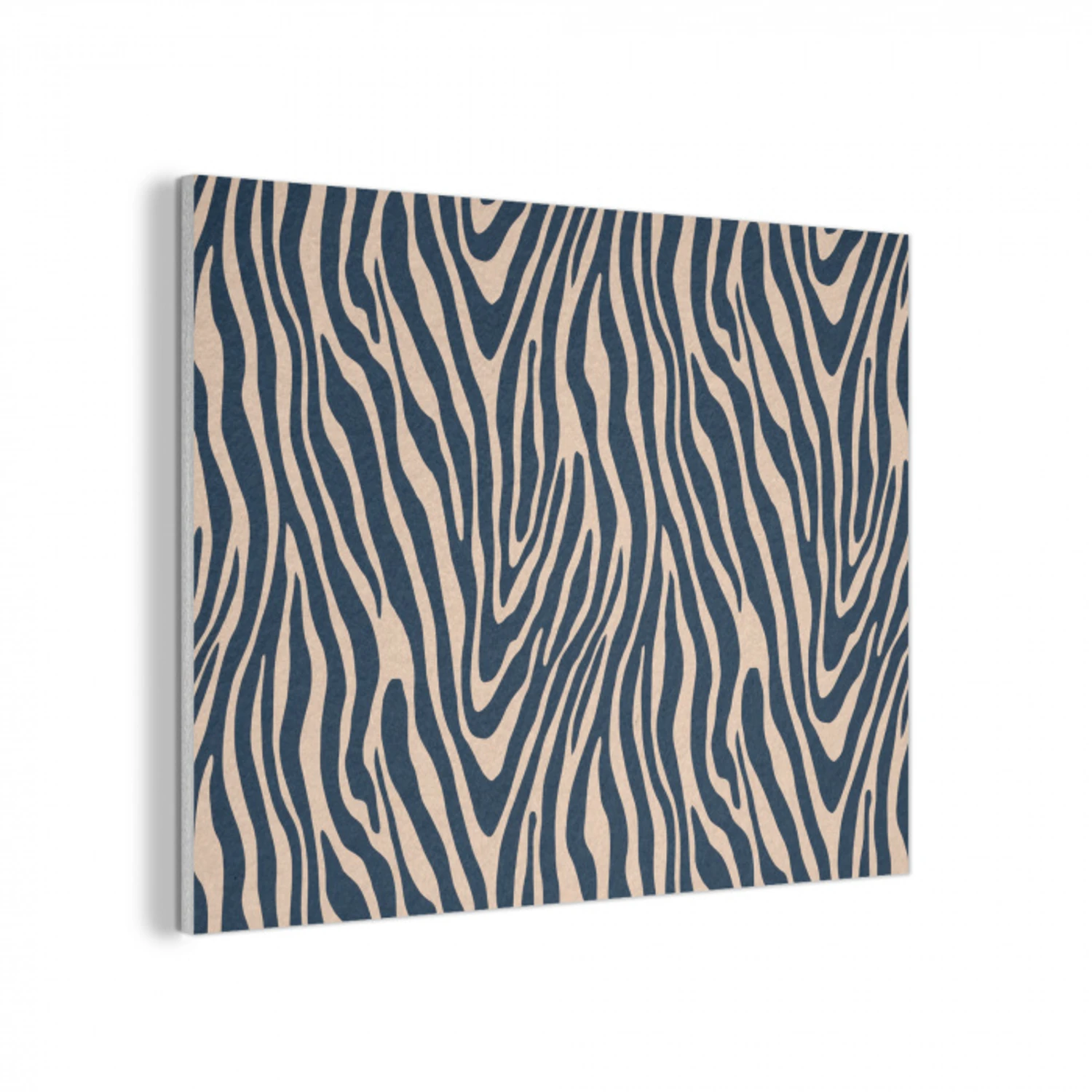 Zebra - Patroon - Blauw - Beige PET vilt klein 837 -3d