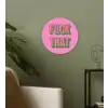 Tekst - Bold - Roze Wandcirkel kunststof plaat 5mm dik klein -sfeer3