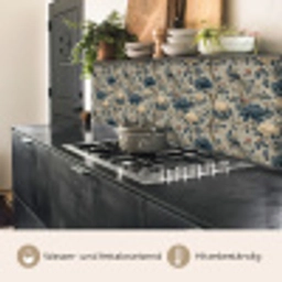 Pauw - Bloemen - Blauw keuken achterwand 2 middel 871 -usp_DE