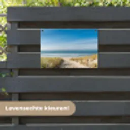 Zomerse Stranddag tuinposter los doek klein -sfeer3