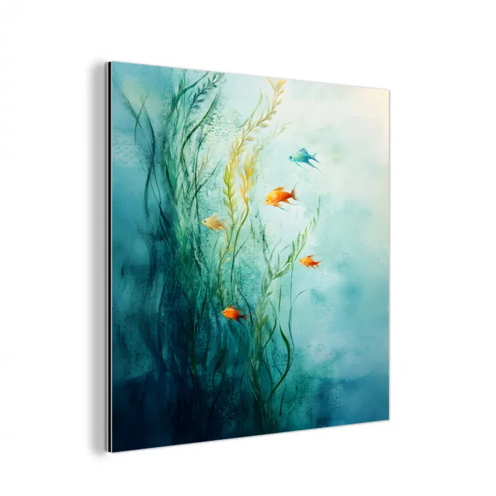 Waterplanten - Vissen - Kleurrijk - Water aluminium wit klein -3d