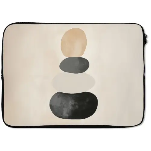 Japandi - Wabi sabi - Beige laptophoes neopreen klein -zkaufland3dotto