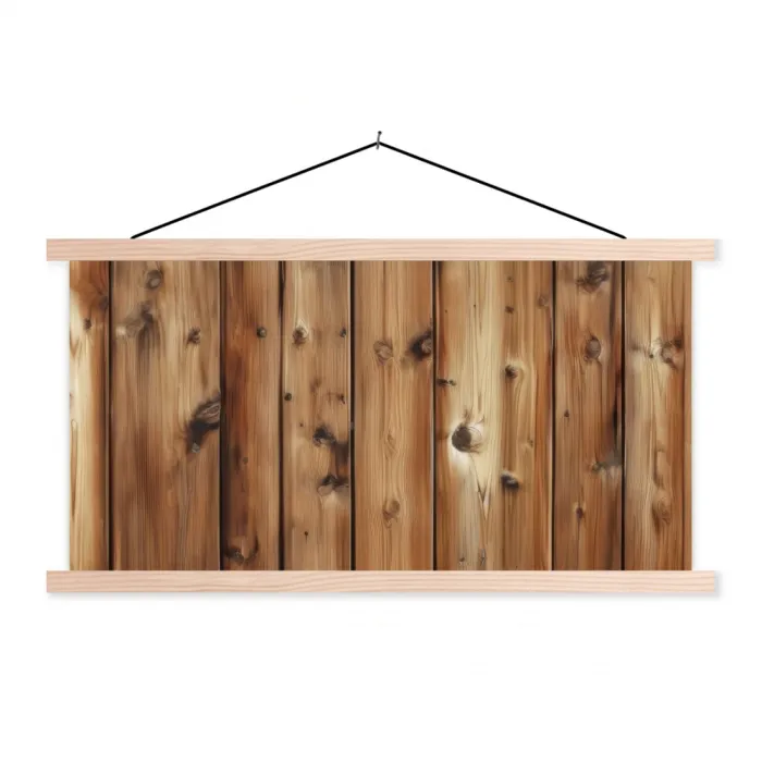 Hout - Planken - Bruin textielposter latten blank klein -3d