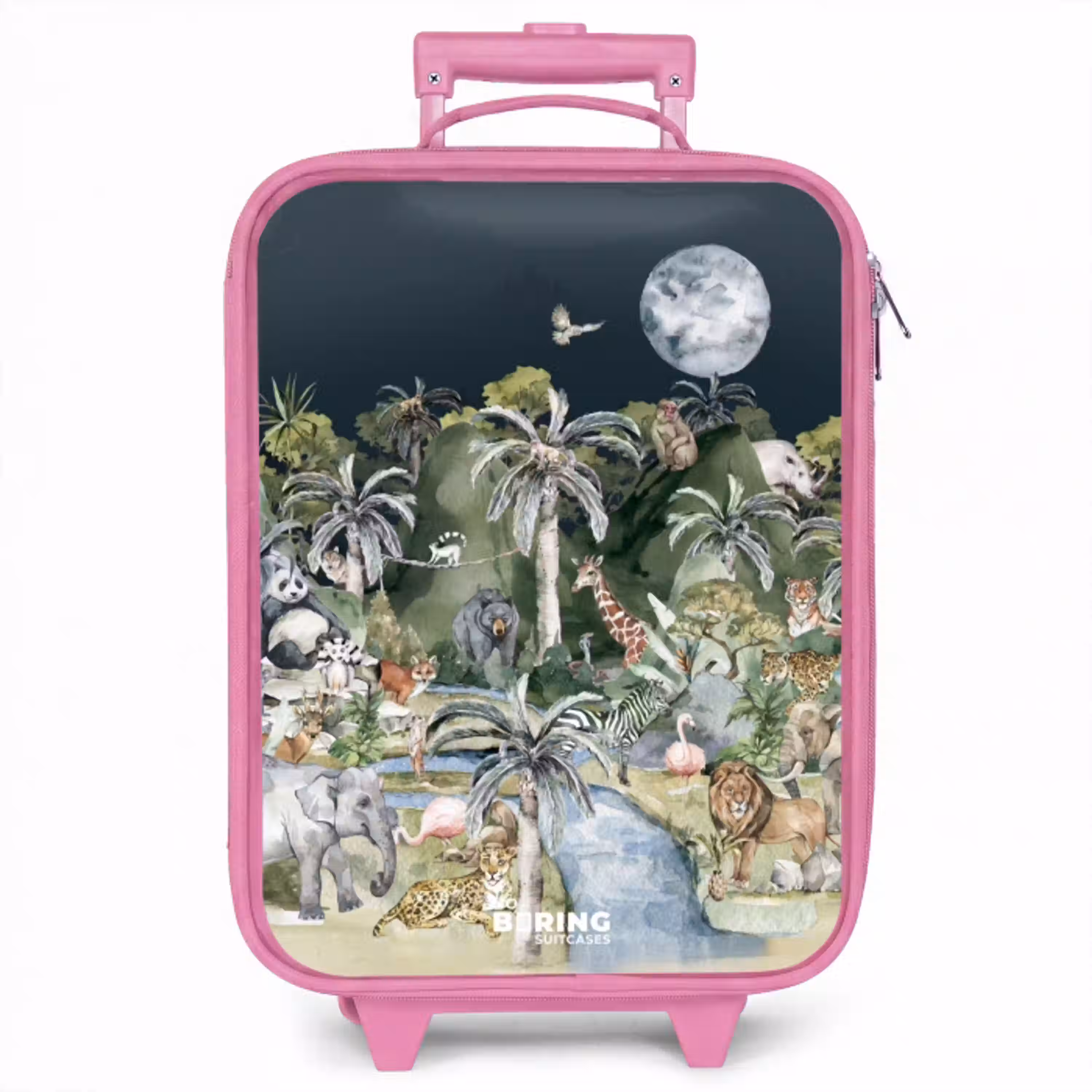 Jungle in de maneschijn Kinderkoffer - Roze klein -zzz_website3d