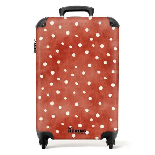 Stippen patroon rood NBS - Handbagage koffer - Kinderen Unisex middel -productfoto_recht