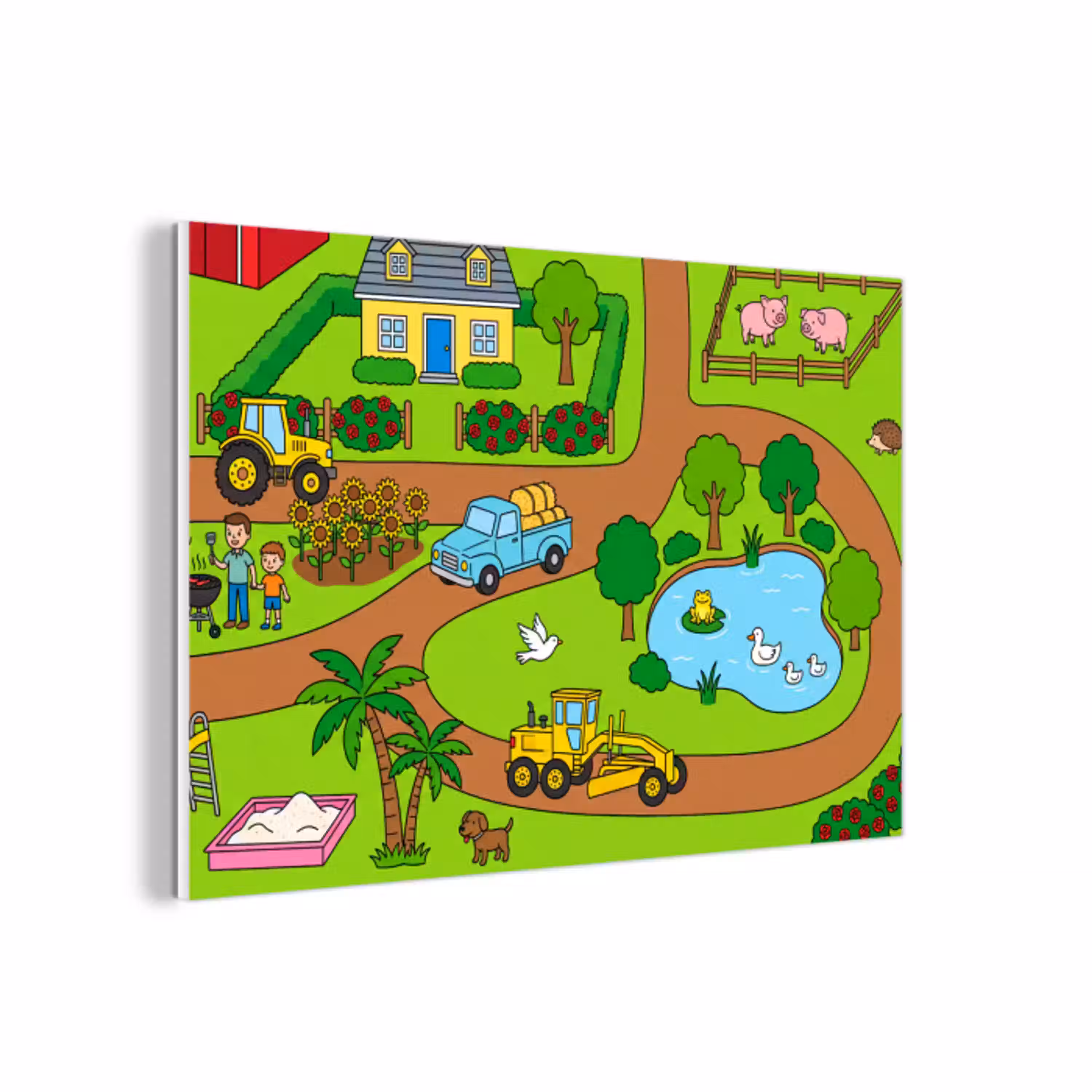 Platteland - Dieren - Cartoon forex 5mm xxl -3d