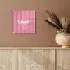 Gestreept - Roze - Chéri plexiglas 5mm klein -sfeer5