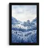 Schots - Kasteel - Blauw - Aquarel fotolijst zwart zonder passe partout klein -3d