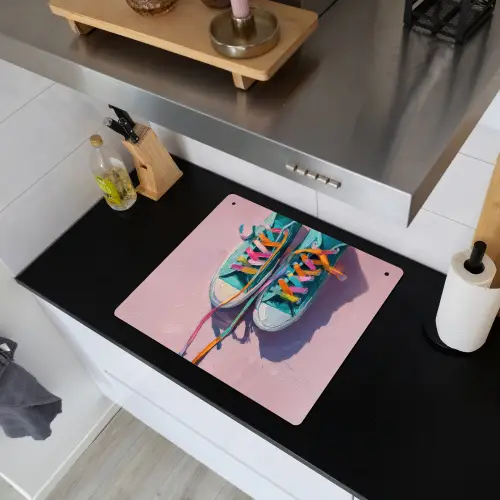 Sneakers - Veters - Kleurrijk - Schaduw Inductie beschemer met haakjes middel -sfeer1