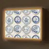 Borden - Bomen - Planten - Blauw Light Box met batterij (Wandlamp) middel 907 -z3d_website
