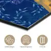 Meisje met de parel - Delfts blauw - Vermeer - Bloemen - Schilderij - Oude meesters aluminium wit klein -closeup_NL