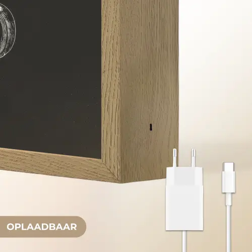 Koffie - Croissant - Tekst Light Box met batterij (Wandlamp) middel -USP_websiteoplaadbaarNL