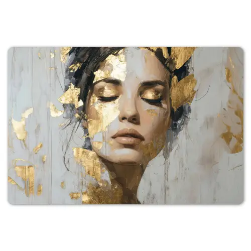 Sierlijk - Vrouw - Goud - Ogen Placemat vinyl groot -zzsfeer1_Kitchenyeah-website