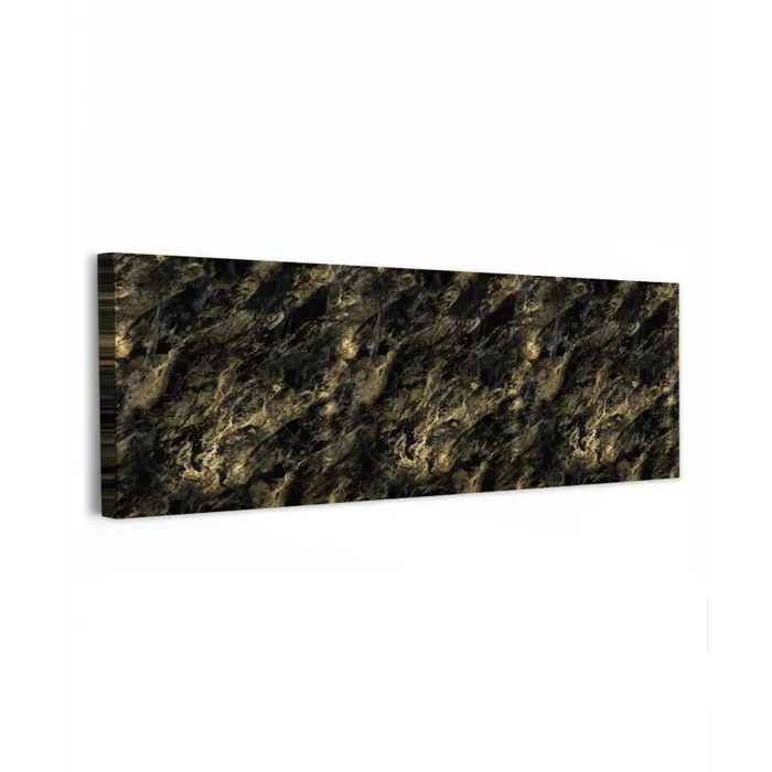 Marmer - Zwart - Goud canvas 2cm klein 828 -z3d